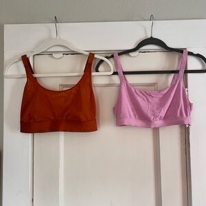 Parade Bralettes in Burnt Orange and Light Pink. Size for both is C1.